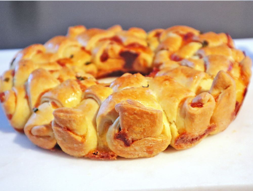 Easy Homemade Stuffed Bread with Cheese and Scallions